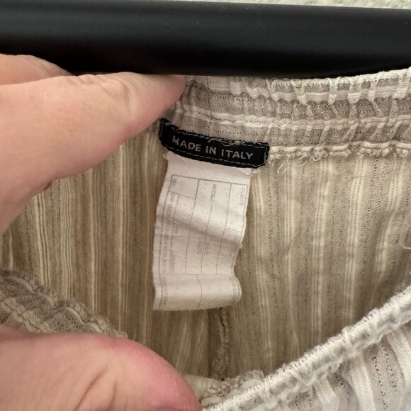 Emporio Armani Beige Italian Linen Taper Leg Pants Size Medium - Picture 8 of 12